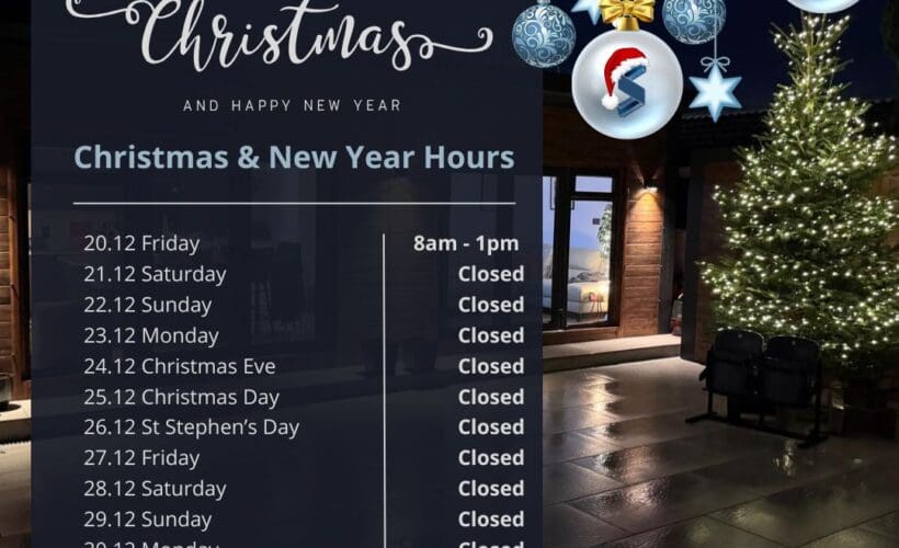 Shanette Steel Frames Christmas opening times