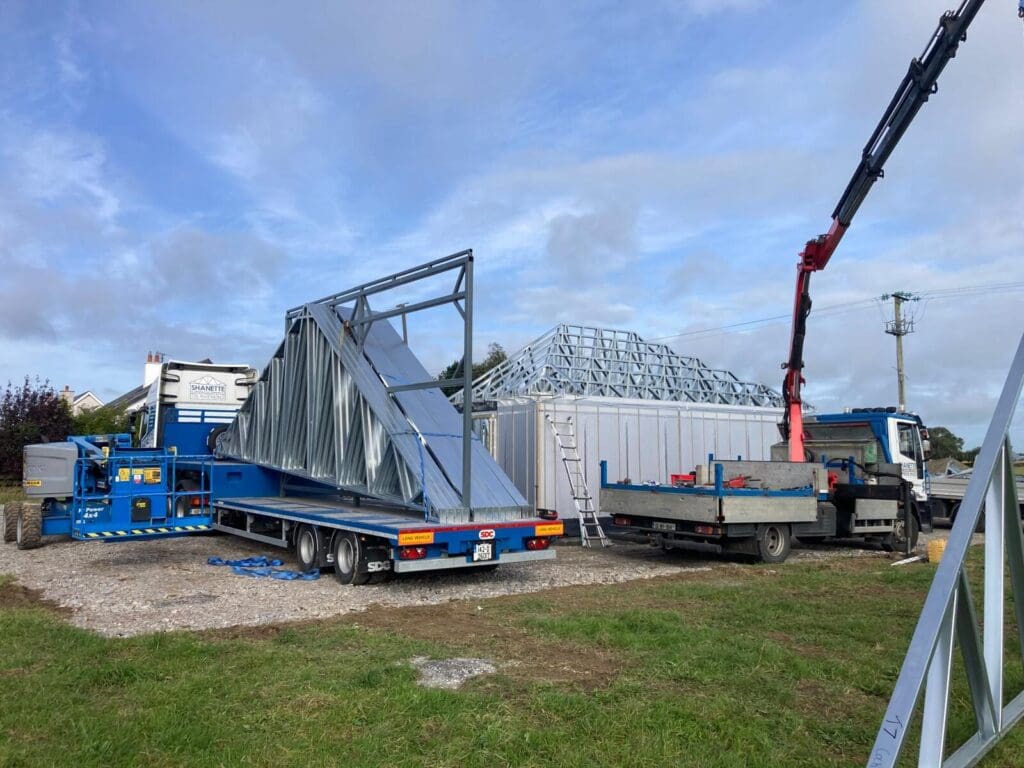 Irish-made steel frame bungalow by Shanette Steel Frames with PIR insulation